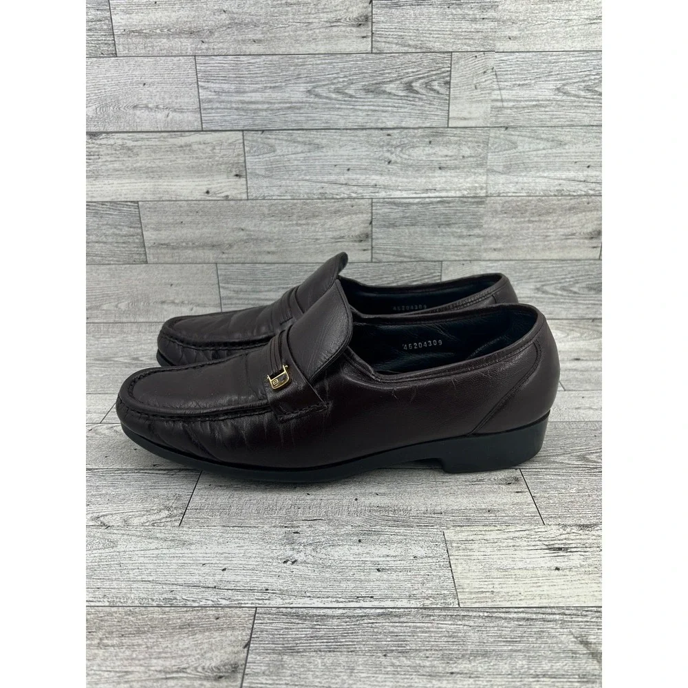 FLORSHEIM Mens Burgundy Leather Loafers Slip On Dress Shoes Size‎ 9 D Comfortech